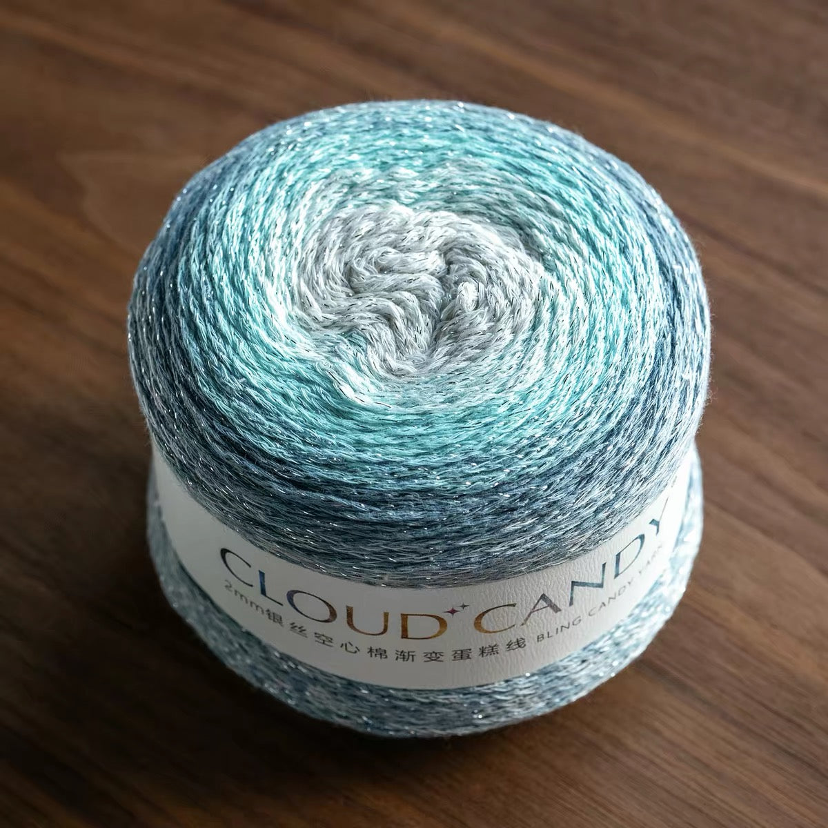 Cotton Blend Sparkle Gradient Yarn for Crochet Bags & Home Decor