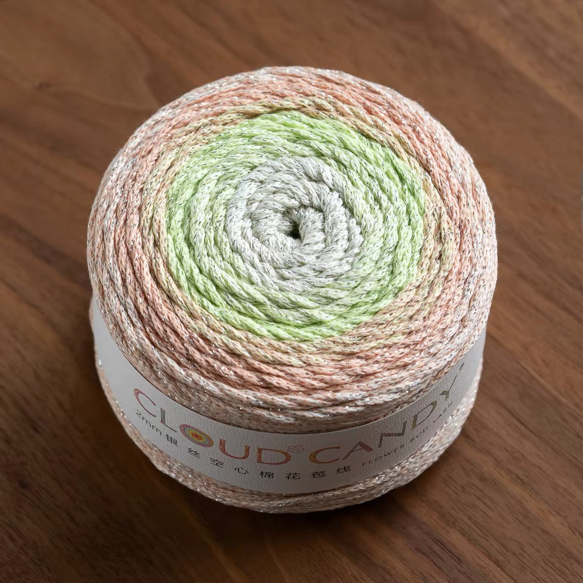 Cotton Blend Sparkle Gradient Yarn for Crochet Bags & Home Decor