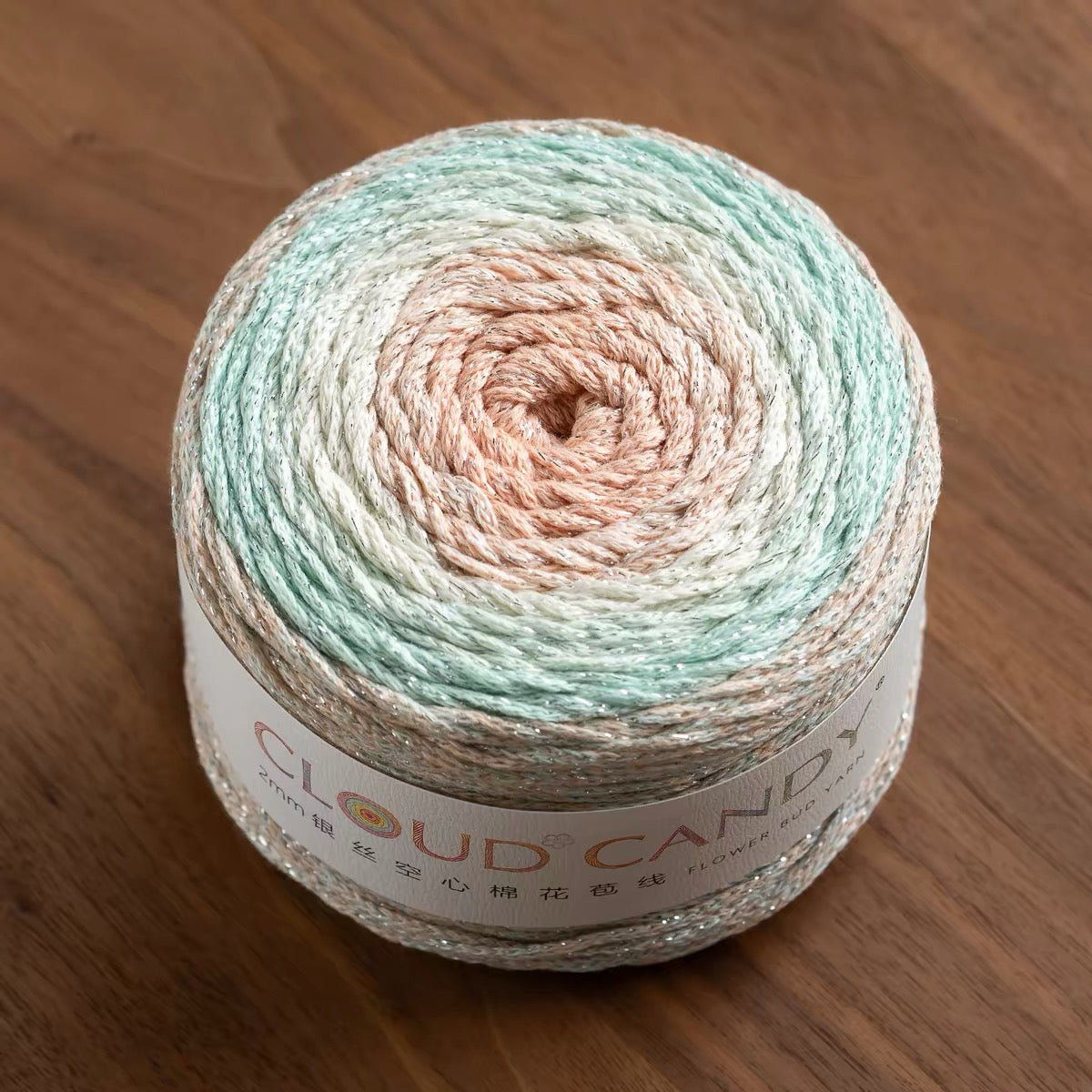 Cotton Blend Sparkle Gradient Yarn for Crochet Bags & Home Decor