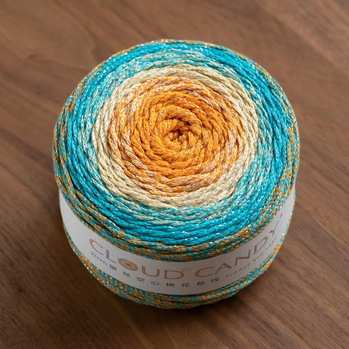Cotton Blend Sparkle Gradient Yarn for Crochet Bags & Home Decor
