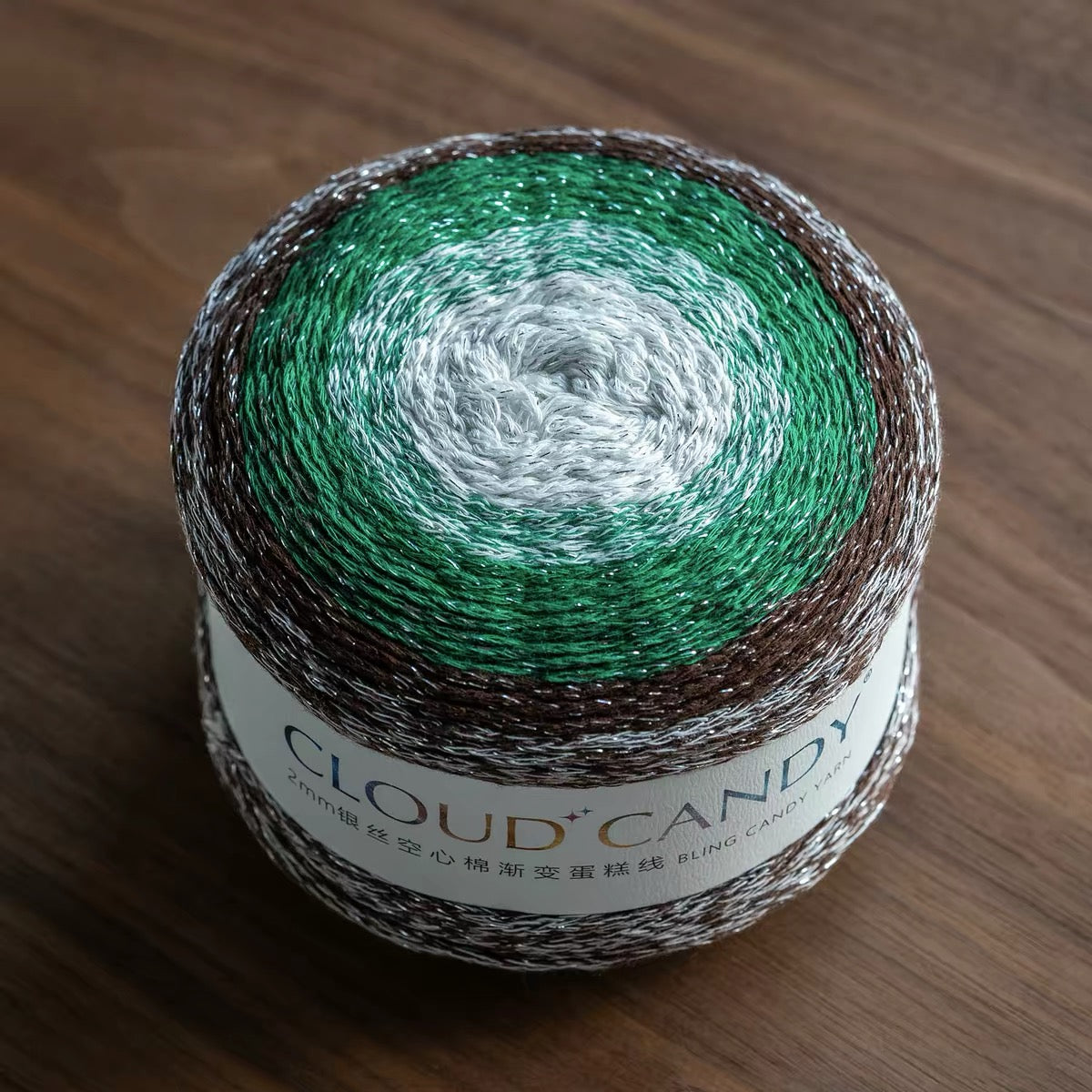 Cotton Blend Sparkle Gradient Yarn for Crochet Bags & Home Decor