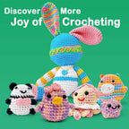 Beginner Crochet Kit - 4 Skeins Cotton Nylon Yarn with 4mm Hook & Essentials