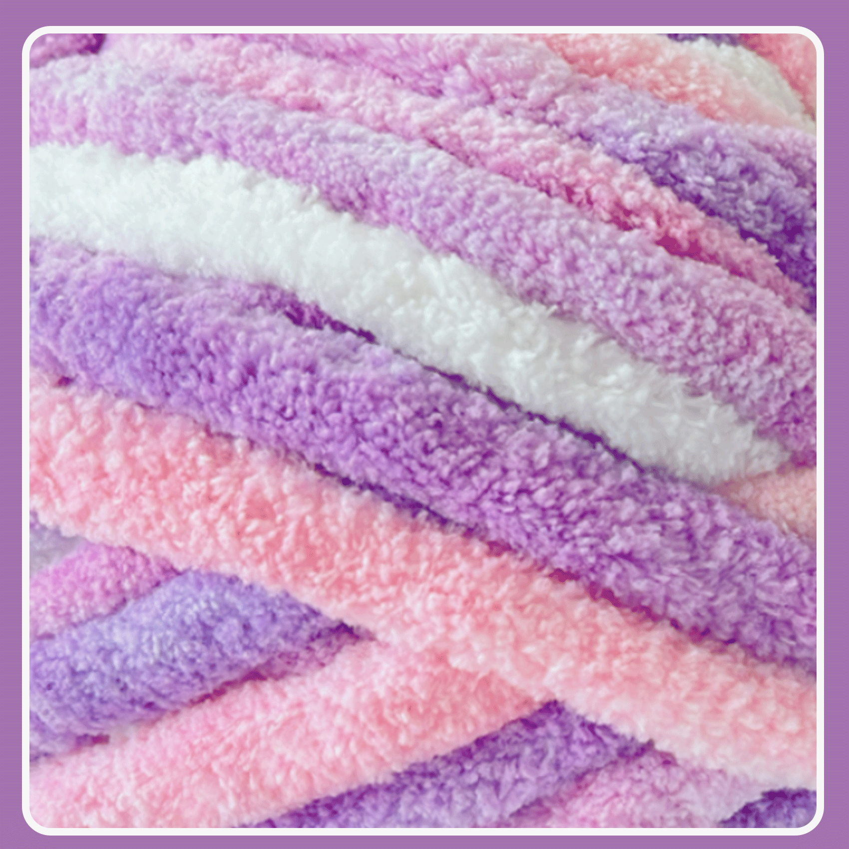 Chunky Chenille Yarn for Crocheting - Super Bulky Fluffy Yarn for Knitting -100% Polyester -Lavender Blush Freeasyfar