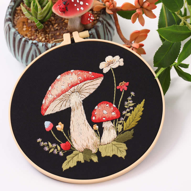 4 pcs of Embroidery Starter kit with Patterns and Instructions