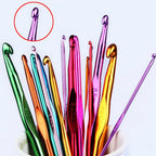 100 Pcs Crochet Hooks Set, Crochet Hooks Kit with Storage Case for Beginners-Purple Freeasyfar