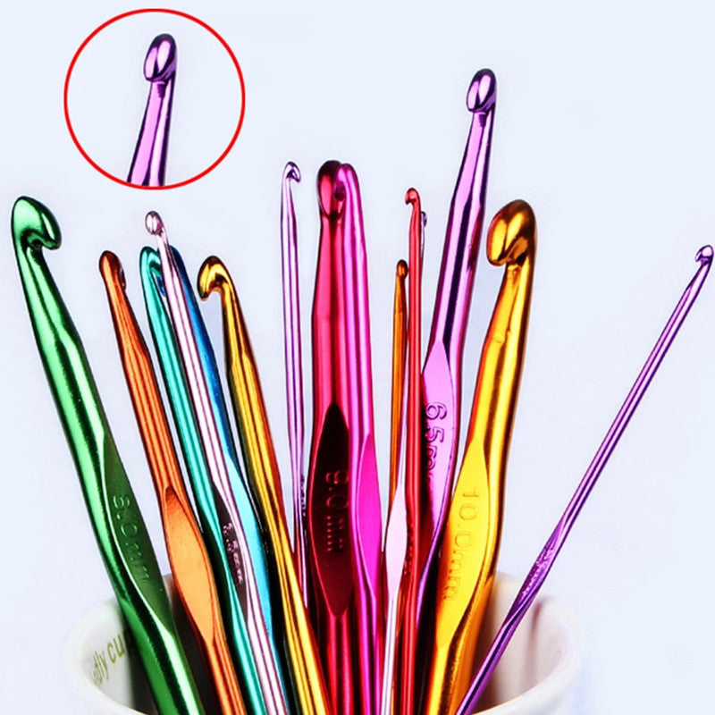 100 Pcs Crochet Hooks Set, Crochet Hooks Kit with Storage Case for Beginners-Purple Freeasyfar