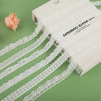 6 Styles White Lace Trim Ribbon, 1.5 Inch Width，Total 30-Yard (Each Style 5 Yds) for Crafts Sewing