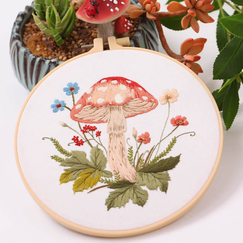 4 pcs of Embroidery Starter kit with Patterns and Instructions