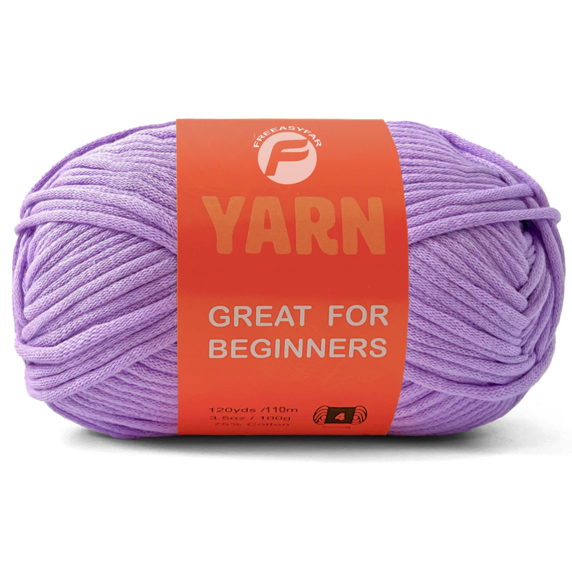 1 Pack 3.5oz/120yards,Beginner Easy Yarn for Crocheting and Knitting with Easy-to-See Stitches; Medium Weight #4(Solid Color) Freeasyfar