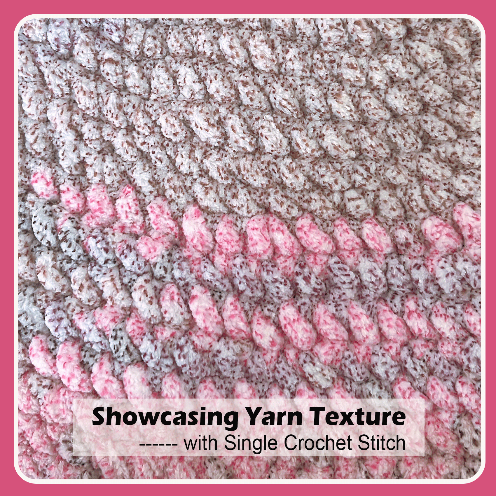 Variegared Chenille Yarn for Crocheting and Knitting - #5 Bulky-3.5oz/93yds Each Skein -Rose Grey Freeasyfar