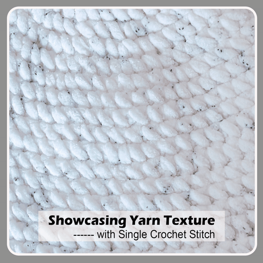 Super Soft and Cozy Chenille Yarn for Crocheting and Knitting -Easy to Crochet with-#5 Bulky-3.5oz/93yds Each Skein-Chunky Plush Yarn for Hand Craft Blanket Ammigurumi-Speckled Snow