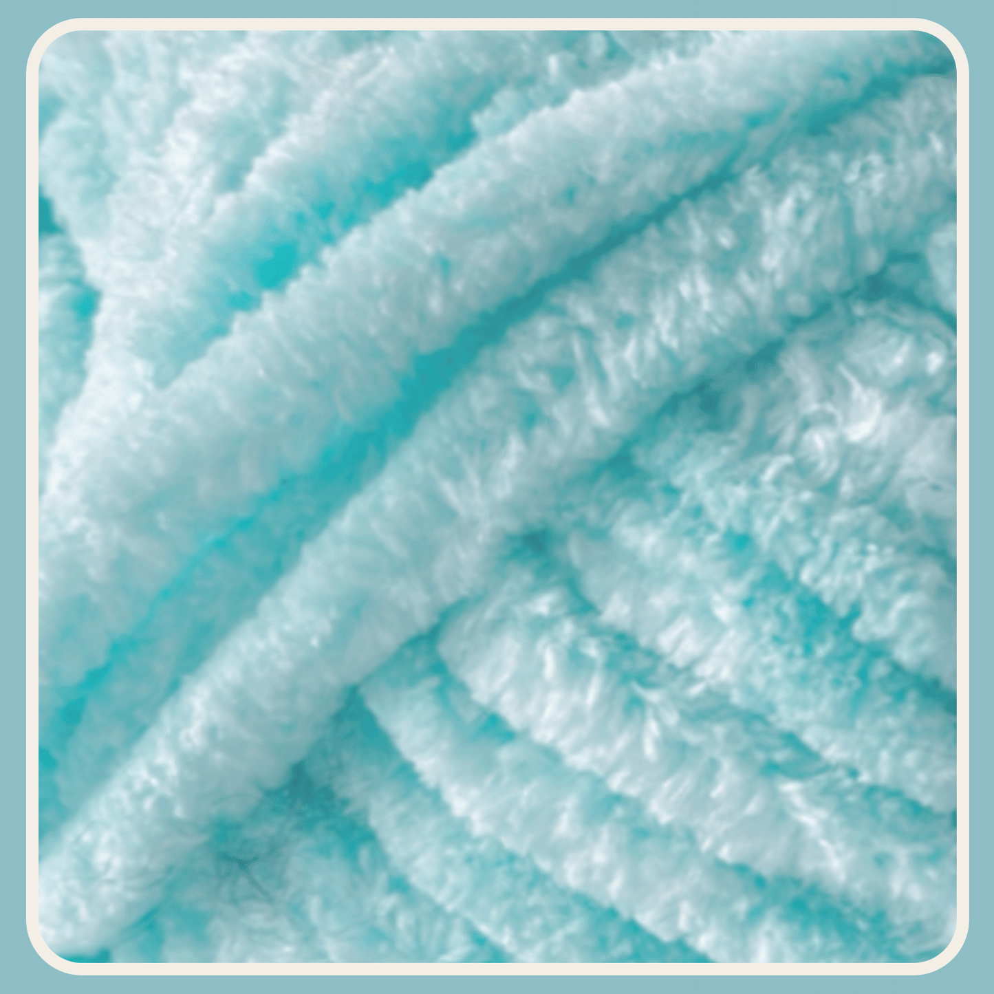 Aqua Blue Velvet Chenille Yarn for Crocheting and Knitting – Bulky (93 Yards/100g), Extra Soft Plush Yarn