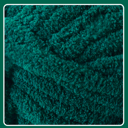 Chunky Chenille Yarn for Crocheting - Bulky Fluffy Yarn for Knitting -100% Polyester -Jumbo 7-45 yds/8.8 oz Each Skein-Jade Green