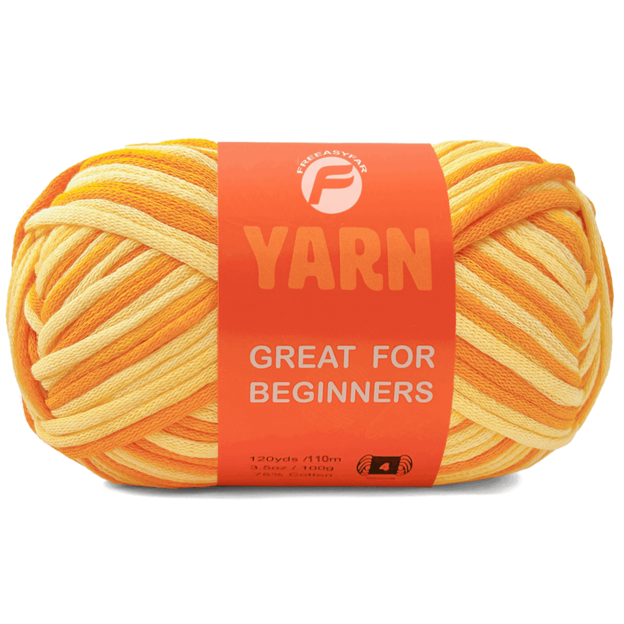 1 Pack 3.5oz/120yards,Beginner Easy Yarn for Crocheting and Knitting with Easy-to-See Stitches; Medium Weight #4(Variegated Color) Freeasyfar