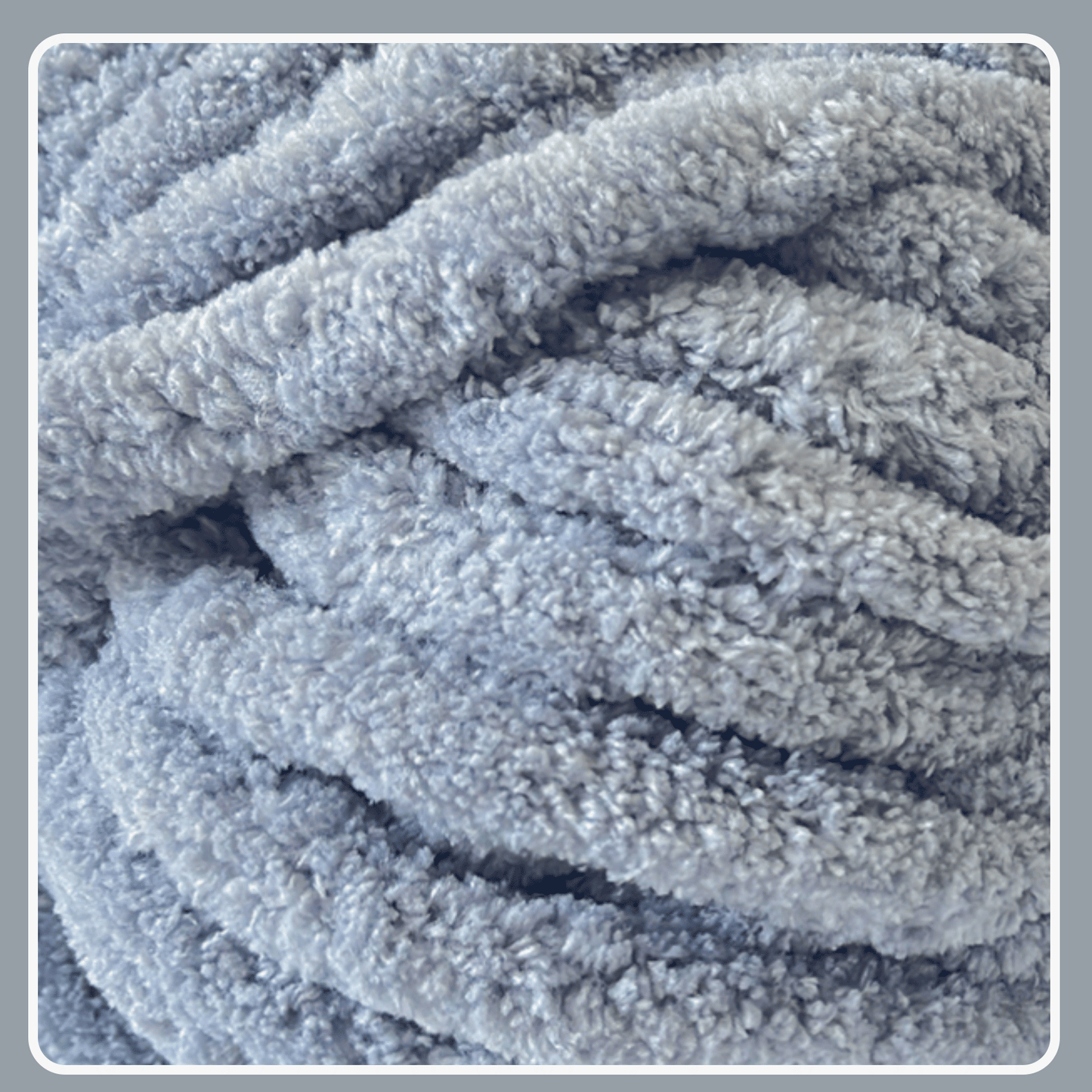 Chunky Chenille Yarn for Crocheting - Bulky Fluffy Yarn for Knitting -100% Polyester -Jumbo 7-45 yds/8.8 oz Each Skein-Grey