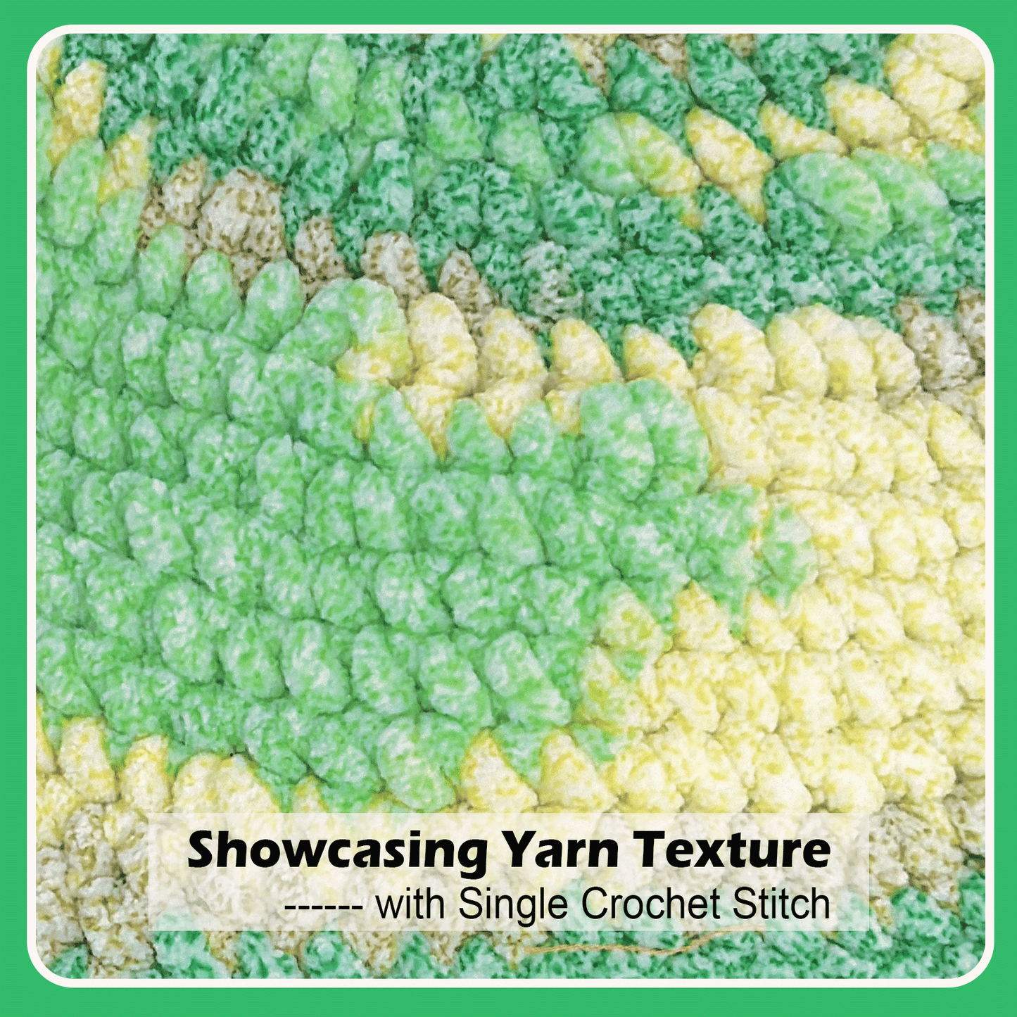 Super Soft and Cozy Chenille Yarn for Crocheting and Knitting -Easy to Crochet with-#5 Bulky-3.5oz/93yds Each Skein-Chunky Plush Yarn for Hand Craft Blanket Ammigurumi-MInt breeze