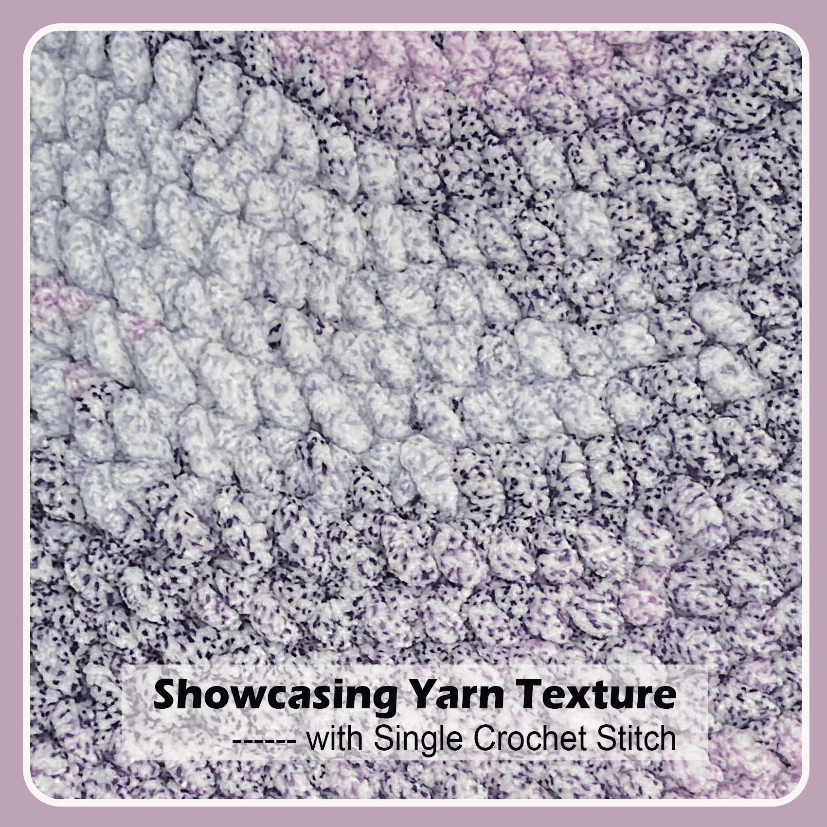 Variegated Chenille Yarn for Crocheting and Knitting - #5 Bulky-3.5oz/93yds Each Skein-Super Soft -Lilac Mist Freeasyfar