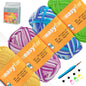 4 Pack 4*1.67oz/60yards,Beginner Easy Yarn for Crocheting and Knitting with Easy-to-See Stitches; Medium Weight #4(Including Full Tool Set)