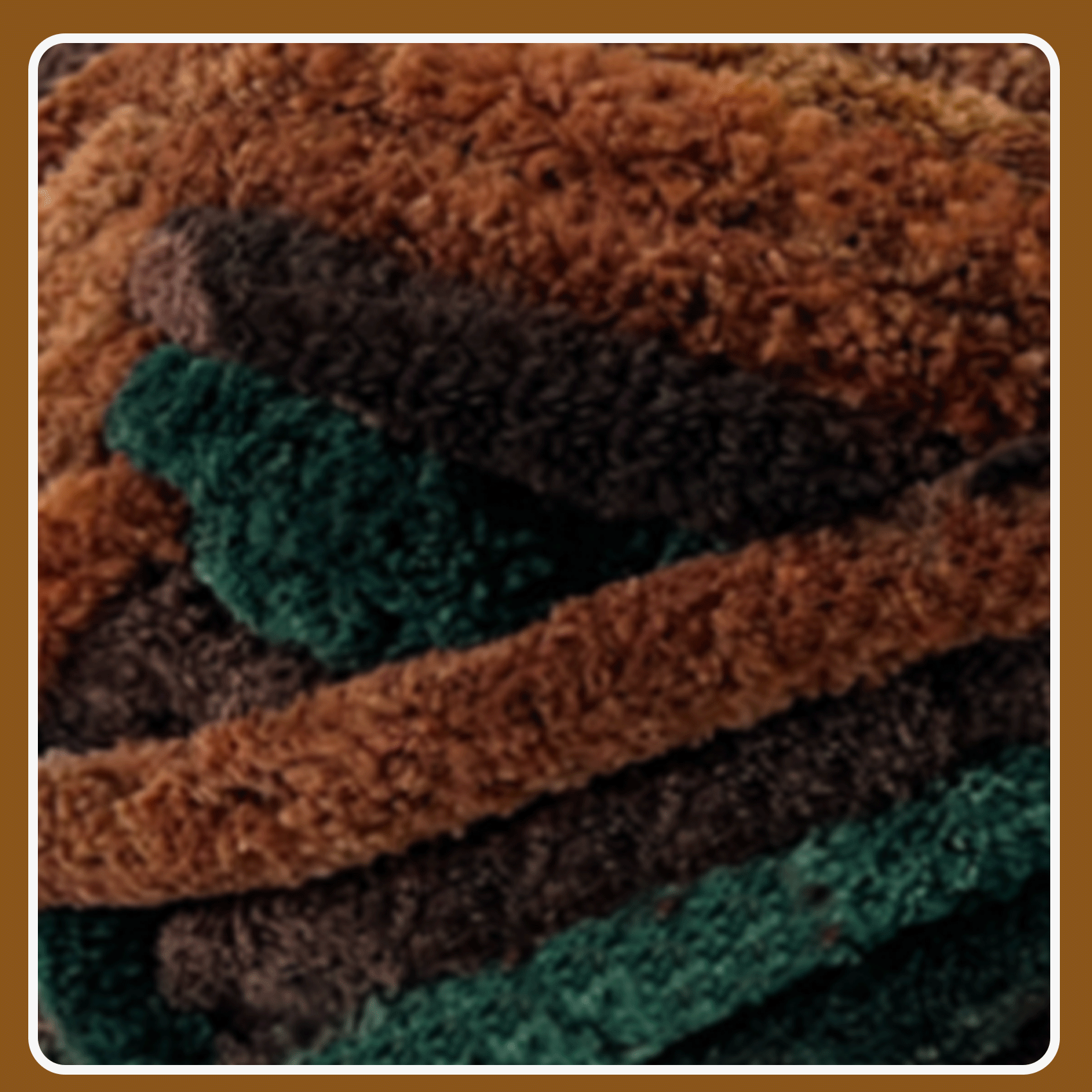 Chunky Chenille Yarn for Crocheting - Super Bulky Fluffy Yarn for Knitting -100% Polyester -Mossy Grove Freeasyfar