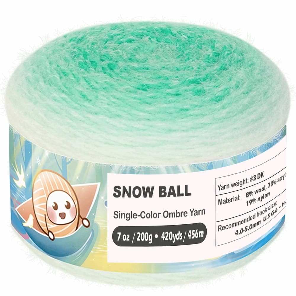 Ombre Gradient Cake Yarn - 200g #3 DK Weight Wool Blend for Shawls & Cardigans