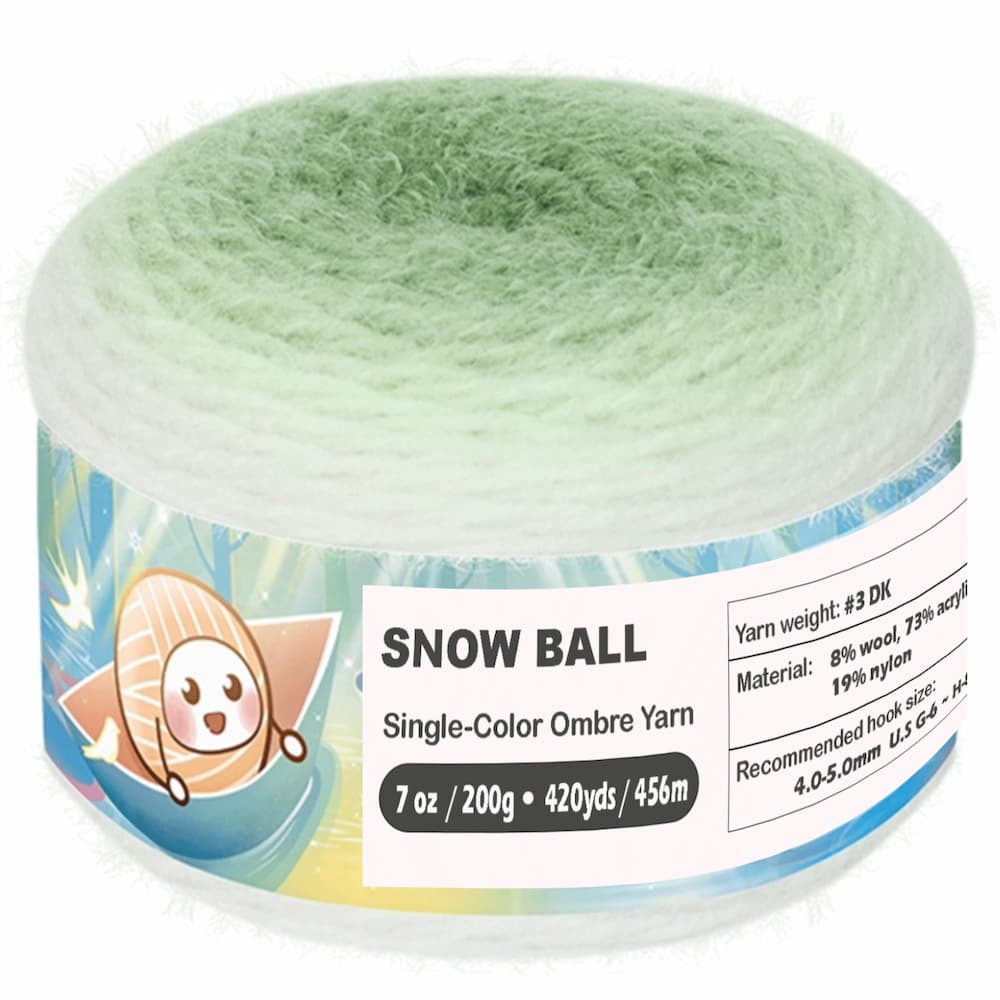 Ombre Gradient Cake Yarn - 200g #3 DK Weight Wool Blend for Shawls & Cardigans