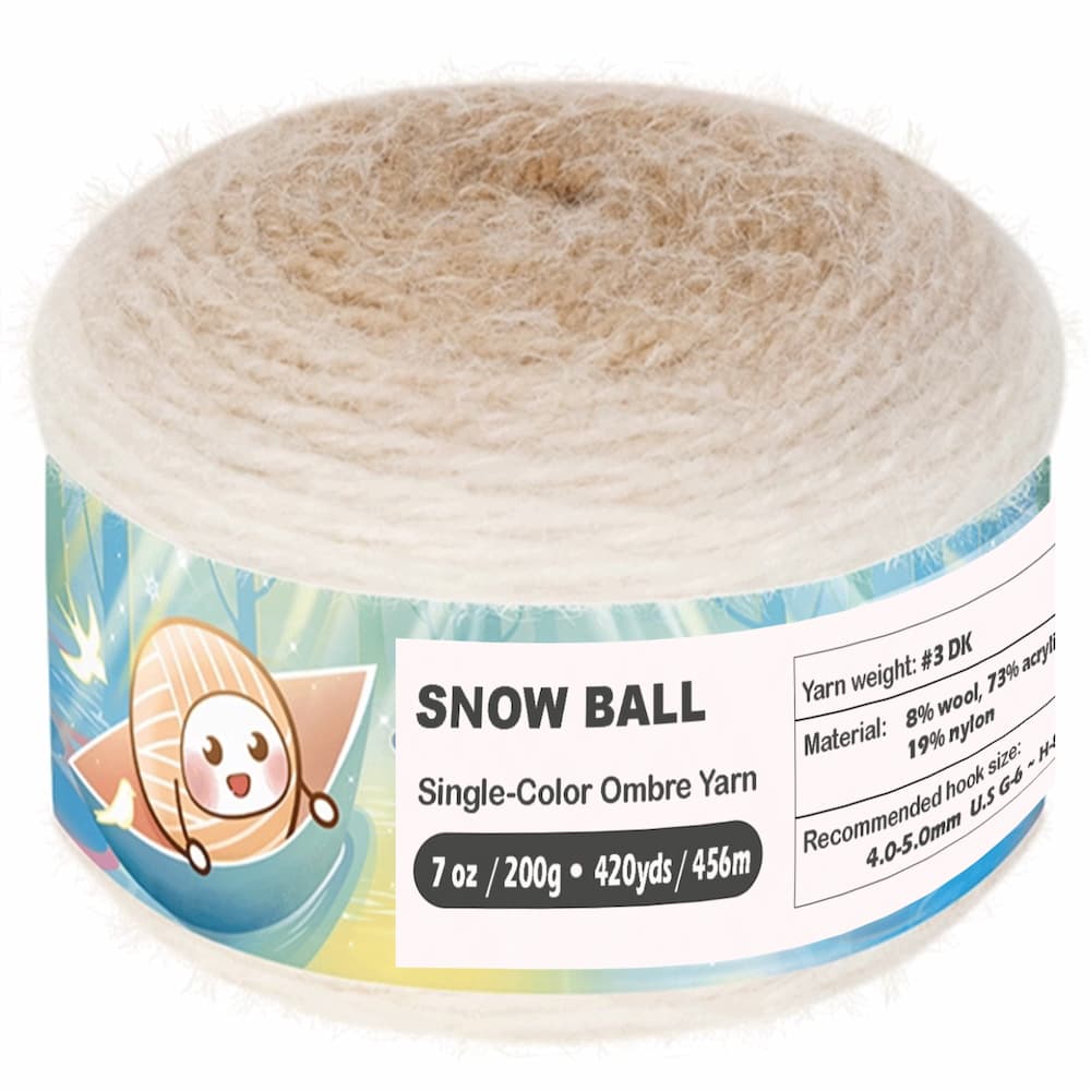 Ombre Gradient Cake Yarn - 200g #3 DK Weight Wool Blend for Shawls & Cardigans