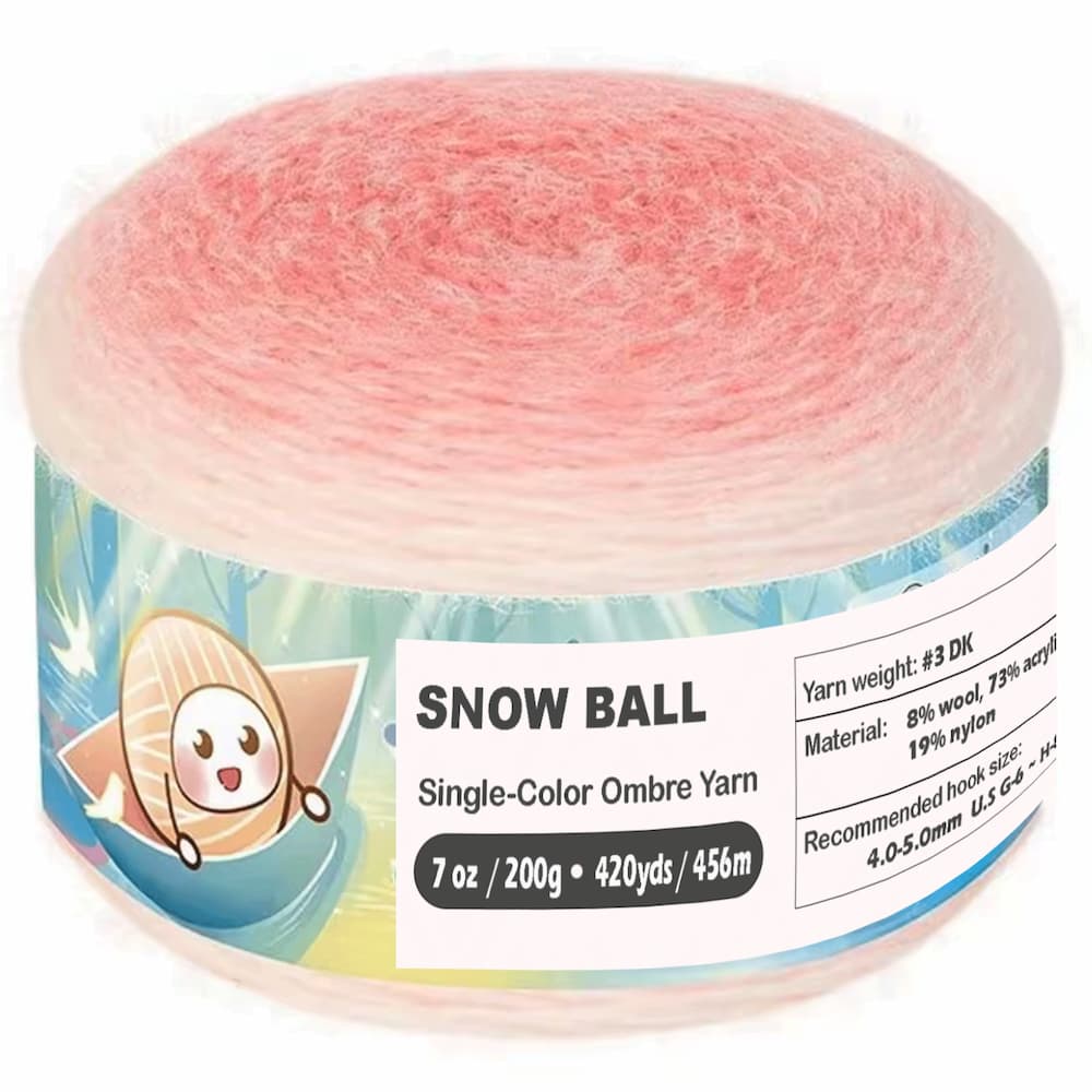 Ombre Gradient Cake Yarn - 200g #3 DK Weight Wool Blend for Shawls & Cardigans