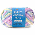 1 Pack Soft Chenille Yarn - Variegated Color -  #4/#5 Light Bulky Velvet Yarn for Amigurumi & Plushies
