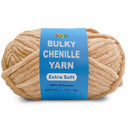 1 Pack Soft Chenille Yarn -Solid Color -  #4/#5 Light Bulky Velvet Yarn for Amigurumi & Plushie