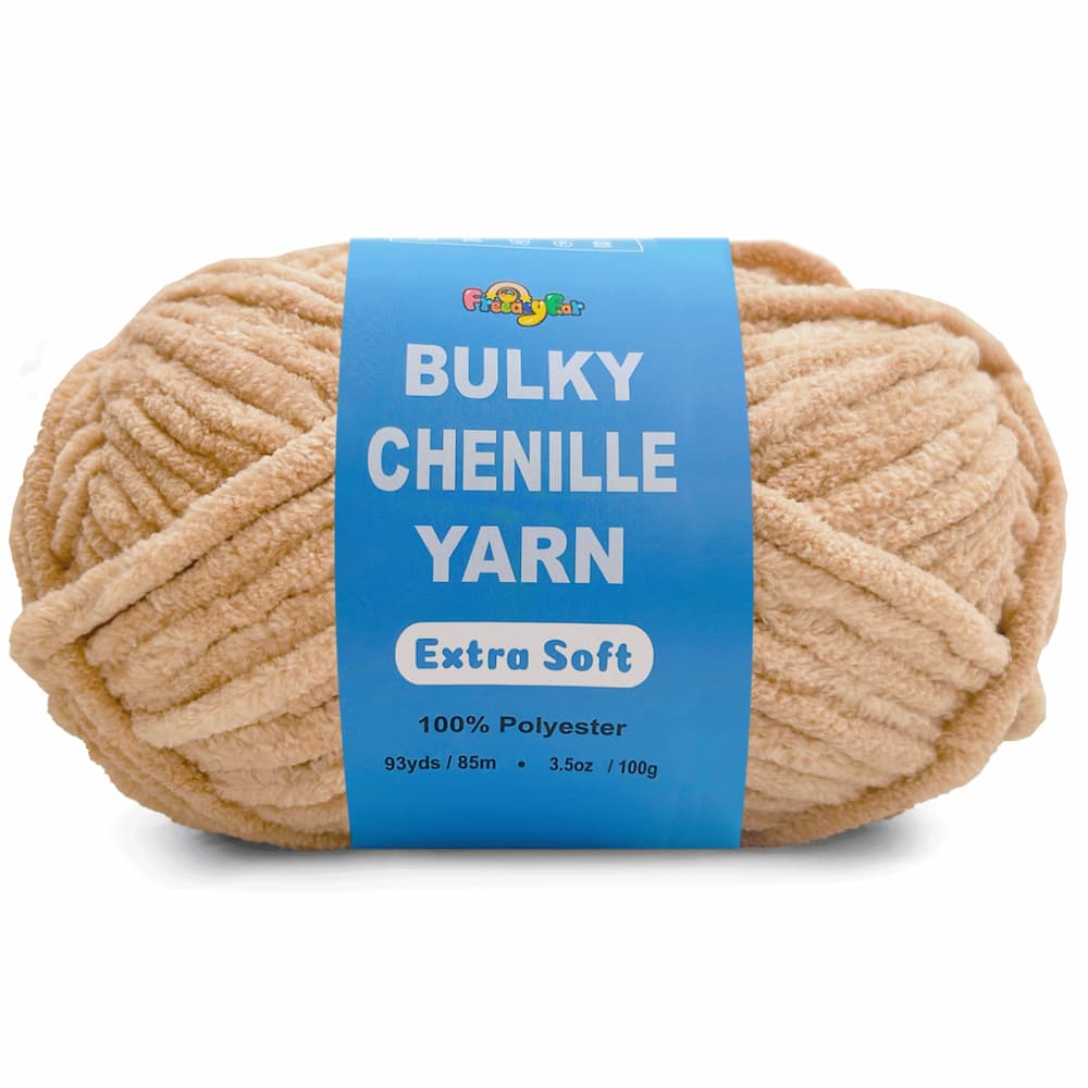 1 Pack Soft Chenille Yarn -Solid Color -  #4/#5 Light Bulky Velvet Yarn for Amigurumi & Plushie