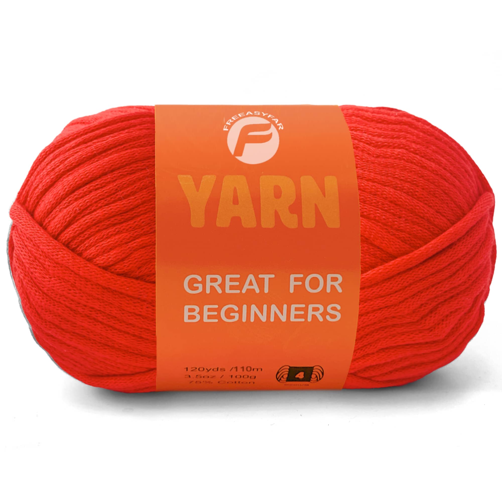 1 Pack 3.5oz/120yards,Beginner Easy Yarn for Crocheting and Knitting with Easy-to-See Stitches; Medium Weight #4(Solid Color) Freeasyfar