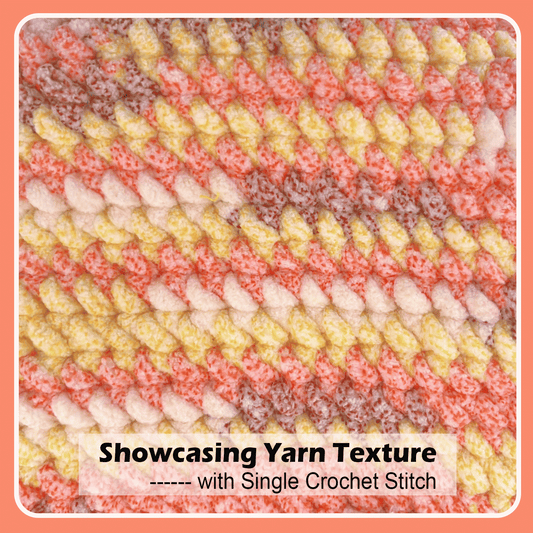 Super Soft and Cozy Chenille Yarn for Crocheting and Knitting -Easy to Crochet with-#5 Bulky-3.5oz/93yds Each Skein-Chunky Plush Yarn for Hand Craft Blanket Ammigurumi-sunset