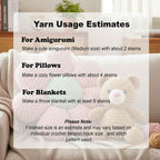 1 Pack Soft Chenille Yarn - Variegated Color -  #4/#5 Light Bulky Velvet Yarn for Amigurumi & Plushies