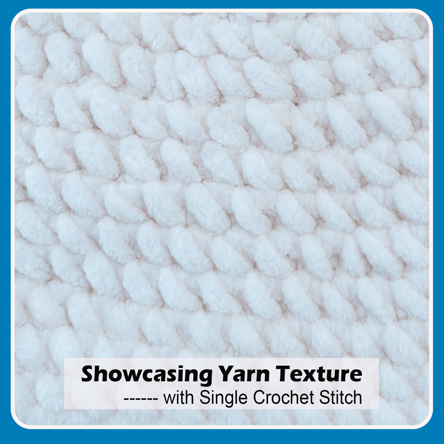 Super Soft and Cozy Chenille Yarn for Crocheting and Knitting -Easy to Crochet with-#5 Bulky-3.5oz/93yds Each Skein-Chunky Plush Yarn for Hand Craft Blanket Ammigurumi-White