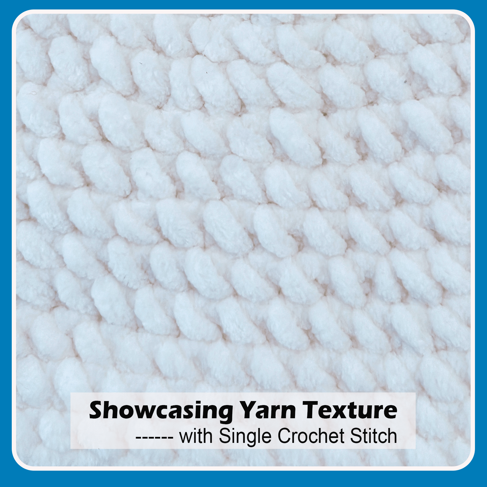 Variegated Chenille Yarn for Crocheting and Knitting- #5 Bulky-3.5oz/93yds Each Skein - White Freeasyfar