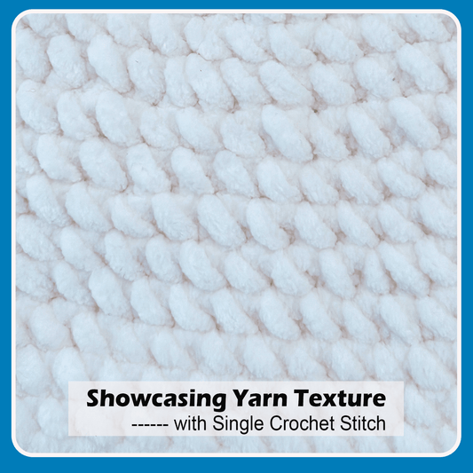 Super Soft and Cozy Chenille Yarn for Crocheting and Knitting -Easy to Crochet with-#5 Bulky-3.5oz/93yds Each Skein-Chunky Plush Yarn for Hand Craft Blanket Ammigurumi-White